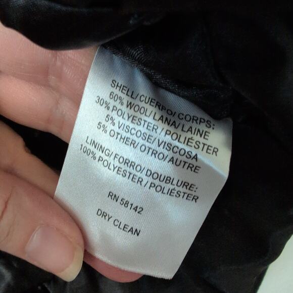 NWT Gal Meets Glam Wool Blend Peacoat Trench Coat Womens Large Classy New $270 - Picture 6 of 7